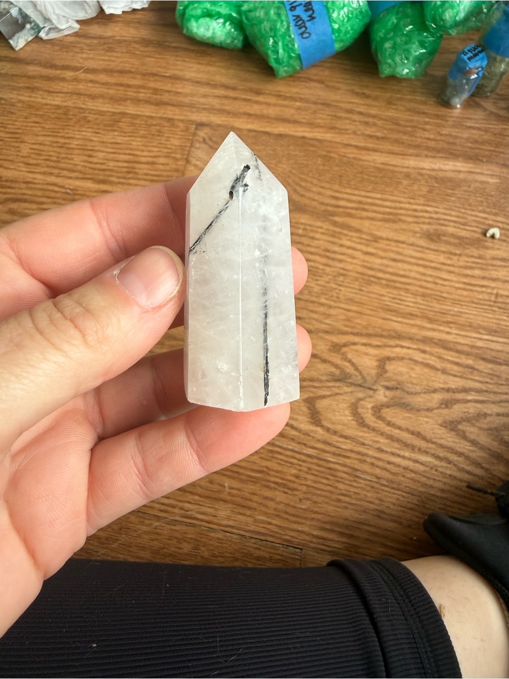 Crystal tower - tourmaline in quartz